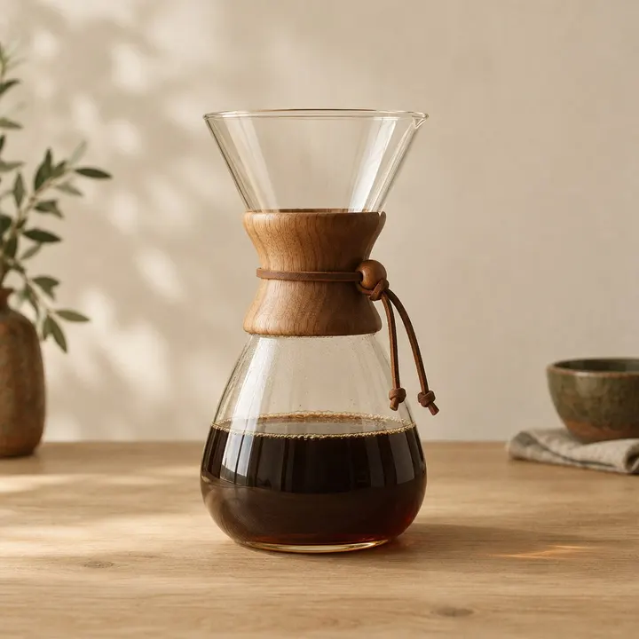 Cafetera de vidrio para filtrado · 6 tazas